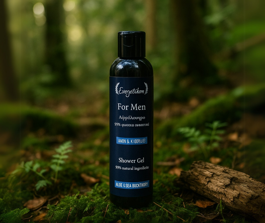 natuurlijke douchegel mannen evergetikon