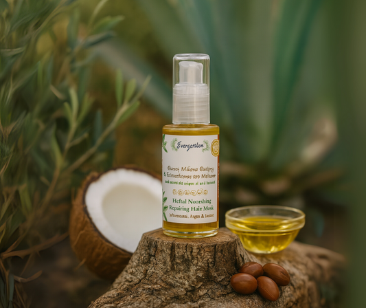 haarmasker argan kokosolie evergetikon